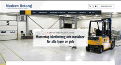 Desktop Screenshot of modernbetong.se